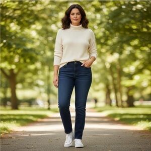 J. Jill Dark Wash Smooth Fit Slim Ankle Stretch Jeans SZ 16